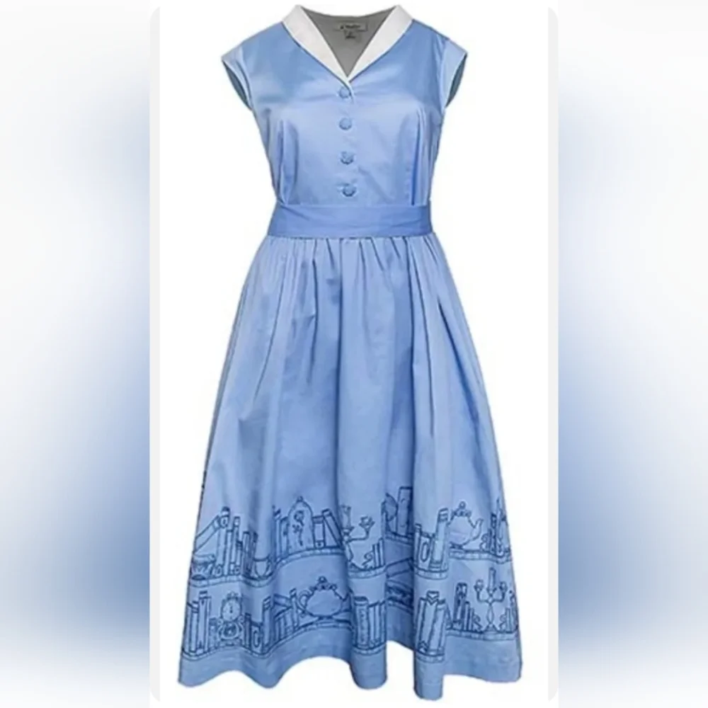 NWT DISNEY PARKS BELLE BLUE BEAUTY AND THE BEAST THE DRESS SHOP SIZE SMALL - Picture 1 of 6